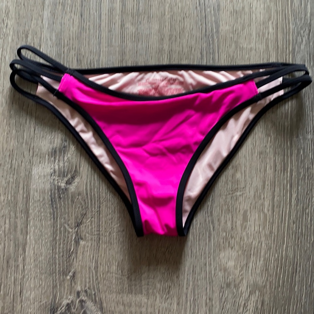 Victoria’s Secret Hot Pink Strappy Bikini Bottoms